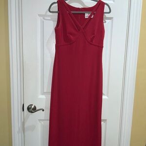En Francais by Huey Waltzer formal dress Sz 4 maxi V neck sleeveless vintage